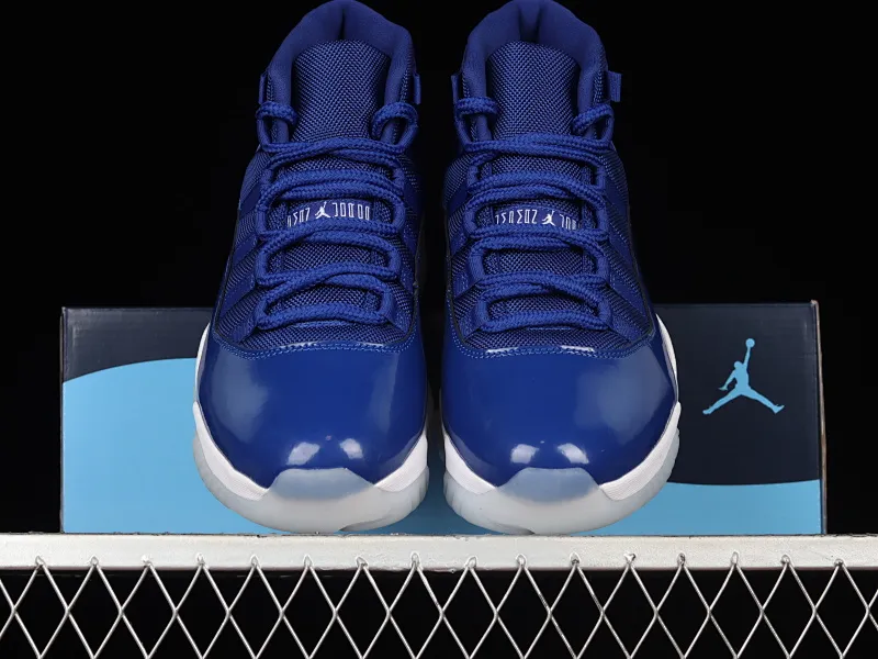 All categories Air Jordan Jordan series basketball shoes Air Jordan 11 pure original version Air Jordan 11 "Navy Blu" AJ11 Joe 11 navy blue high-top basketball shoes AT7802-115